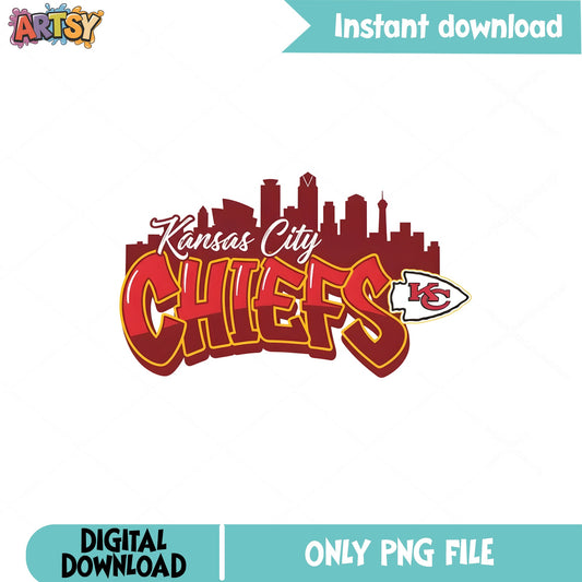 Kansas City Chiefs PNG, Chiefs Skyline PNG, NFL Football PNG