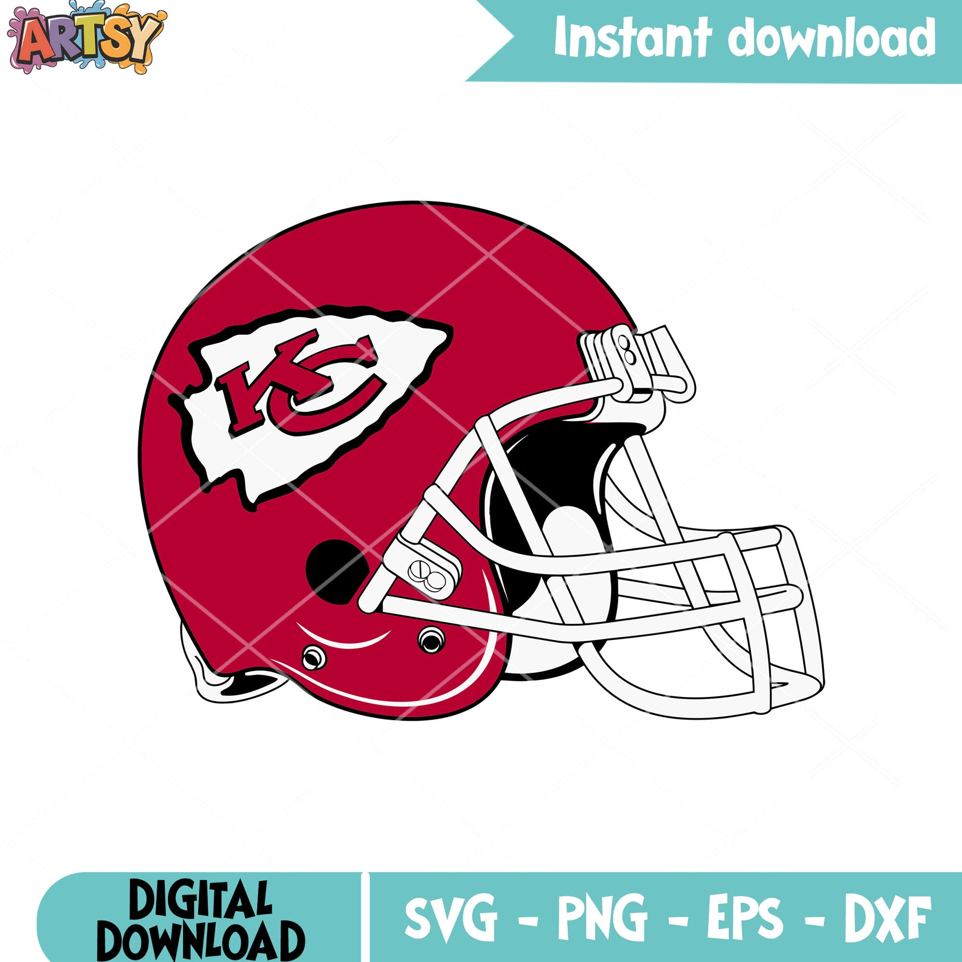 Kansas helmets team svg, american football svg, Kansas city chief svg