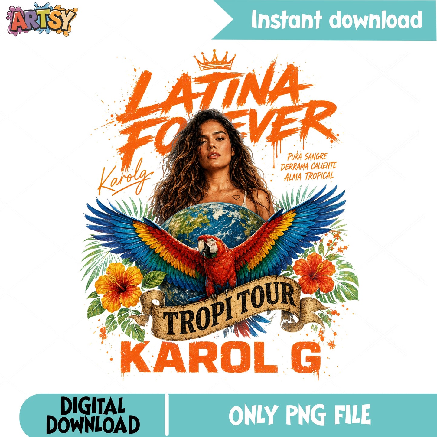 Karol G Latina Forever Tropi Tour PNG, Karol G PNG, Music PNG