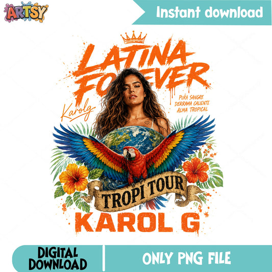 Karol G Latina Forever Tropi Tour PNG, Karol G PNG, Music PNG