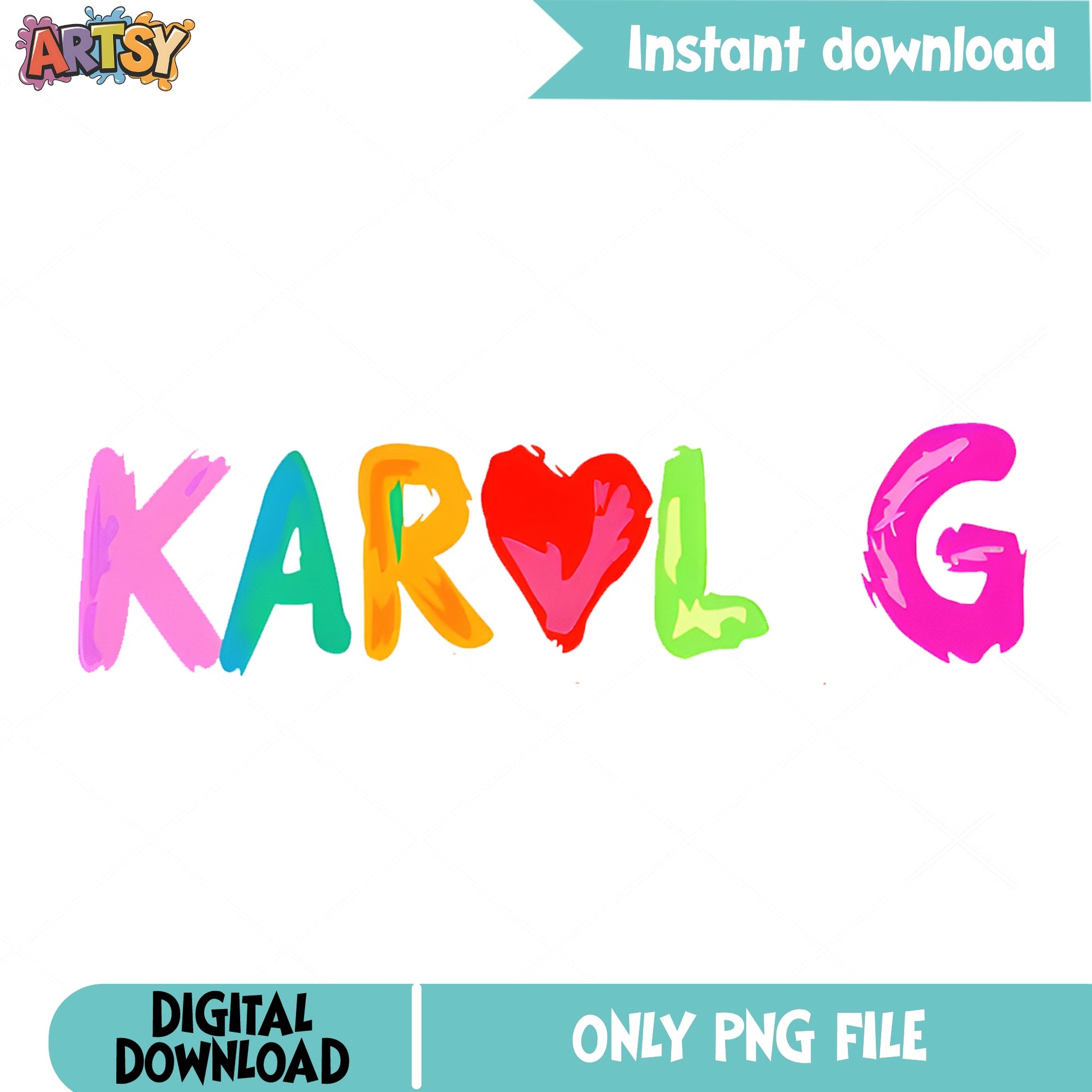Karol G PNG, Colorful Music Fan Shirt Design, Digital PNG