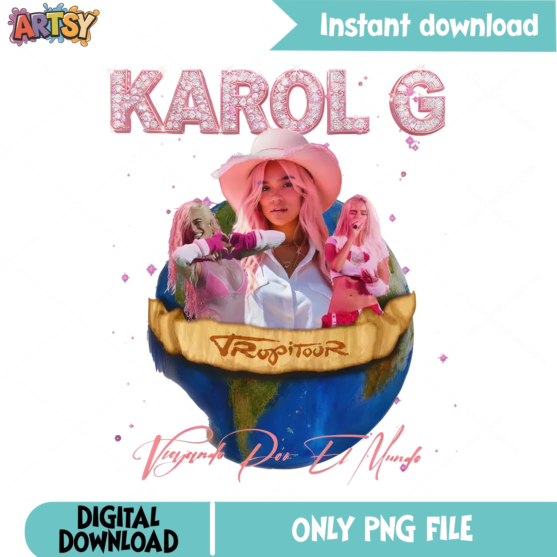 Karol G Tropitour PNG, Viajando Por El Mundo PNG, Singer PNG