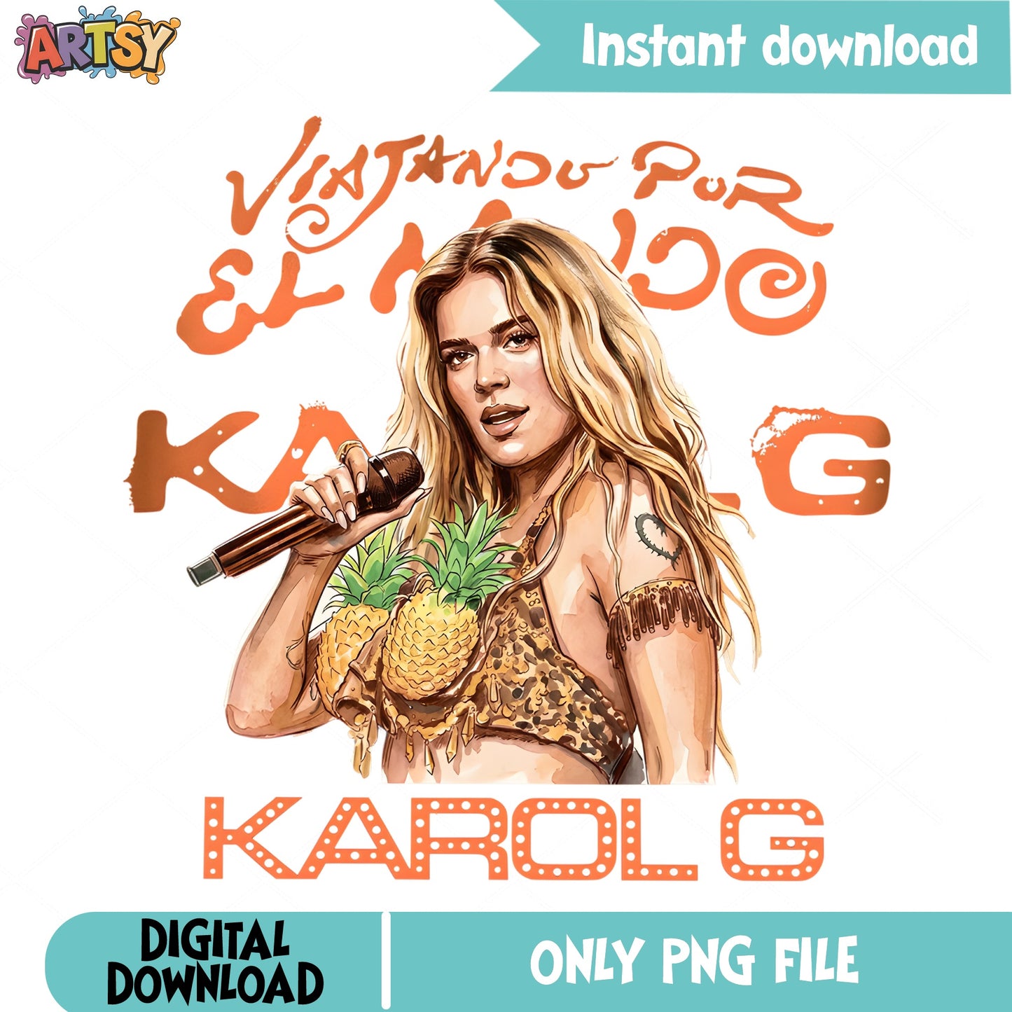 Karol G Viajando Por El Mundo PNG, Karol G Fan Art PNG, Singer PNG