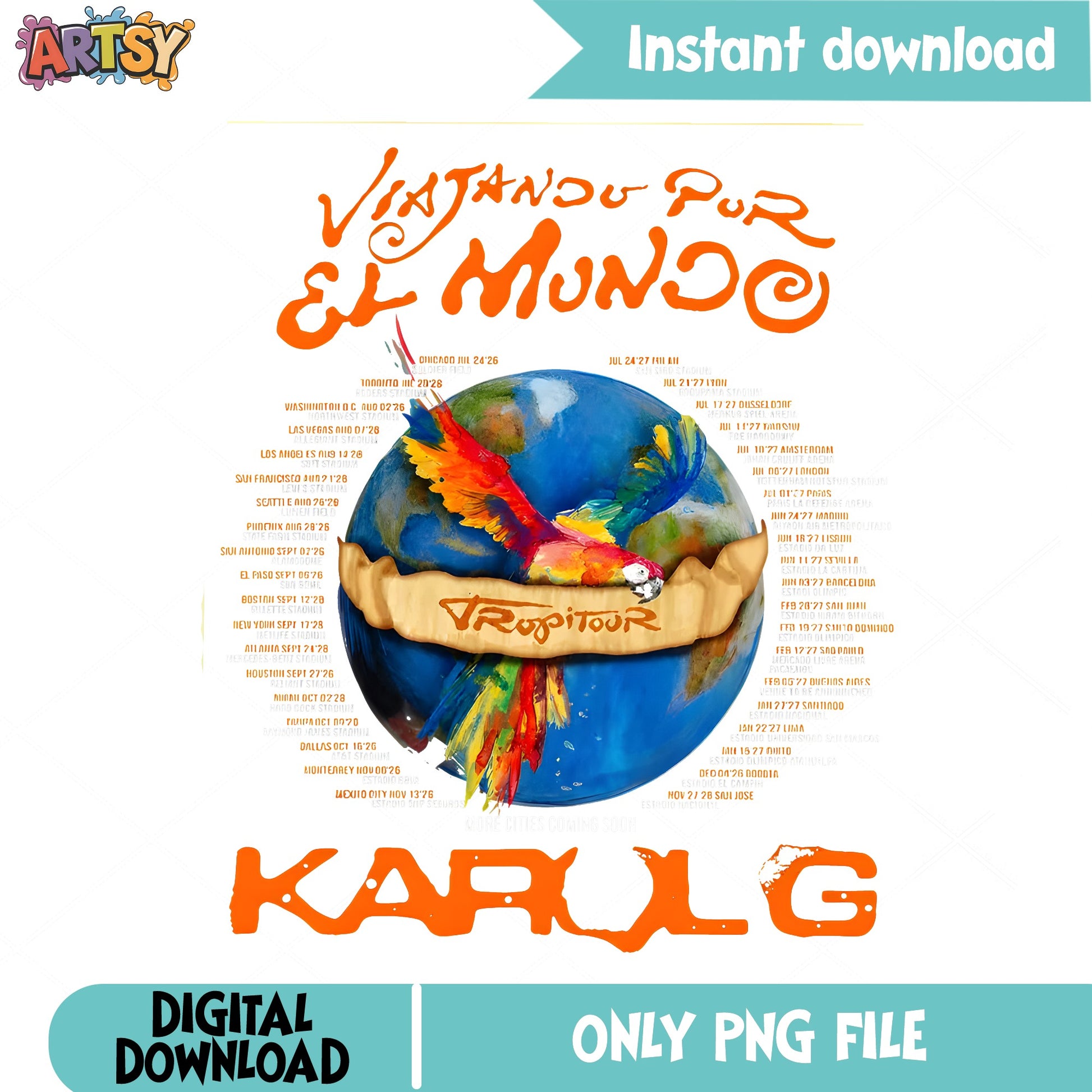 Karol G Viajando Por El Mundo Tour PNG, Tropitour PNG, Concert PNG