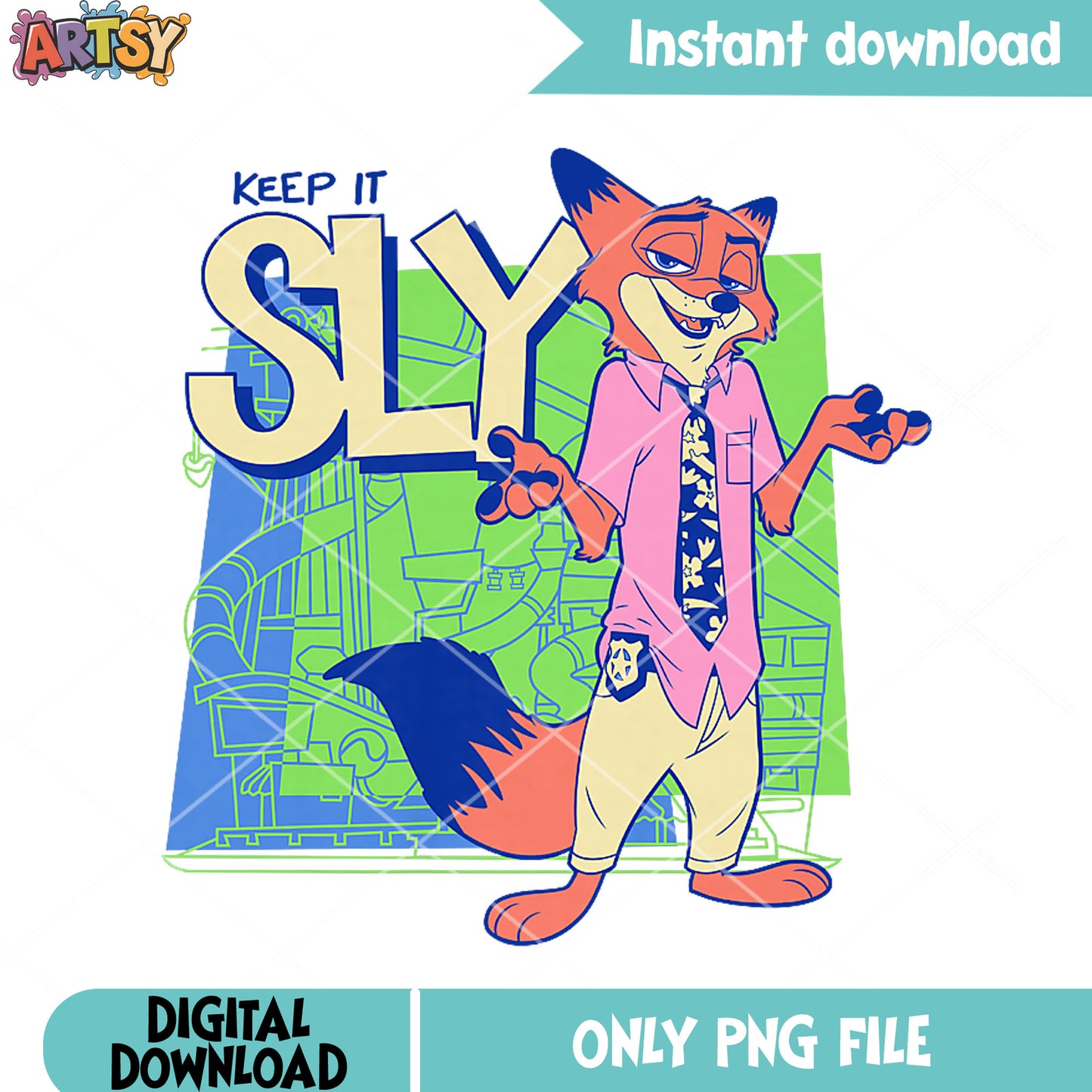 Keep it sly fox nick png, nick wilde png, nick zootopia png