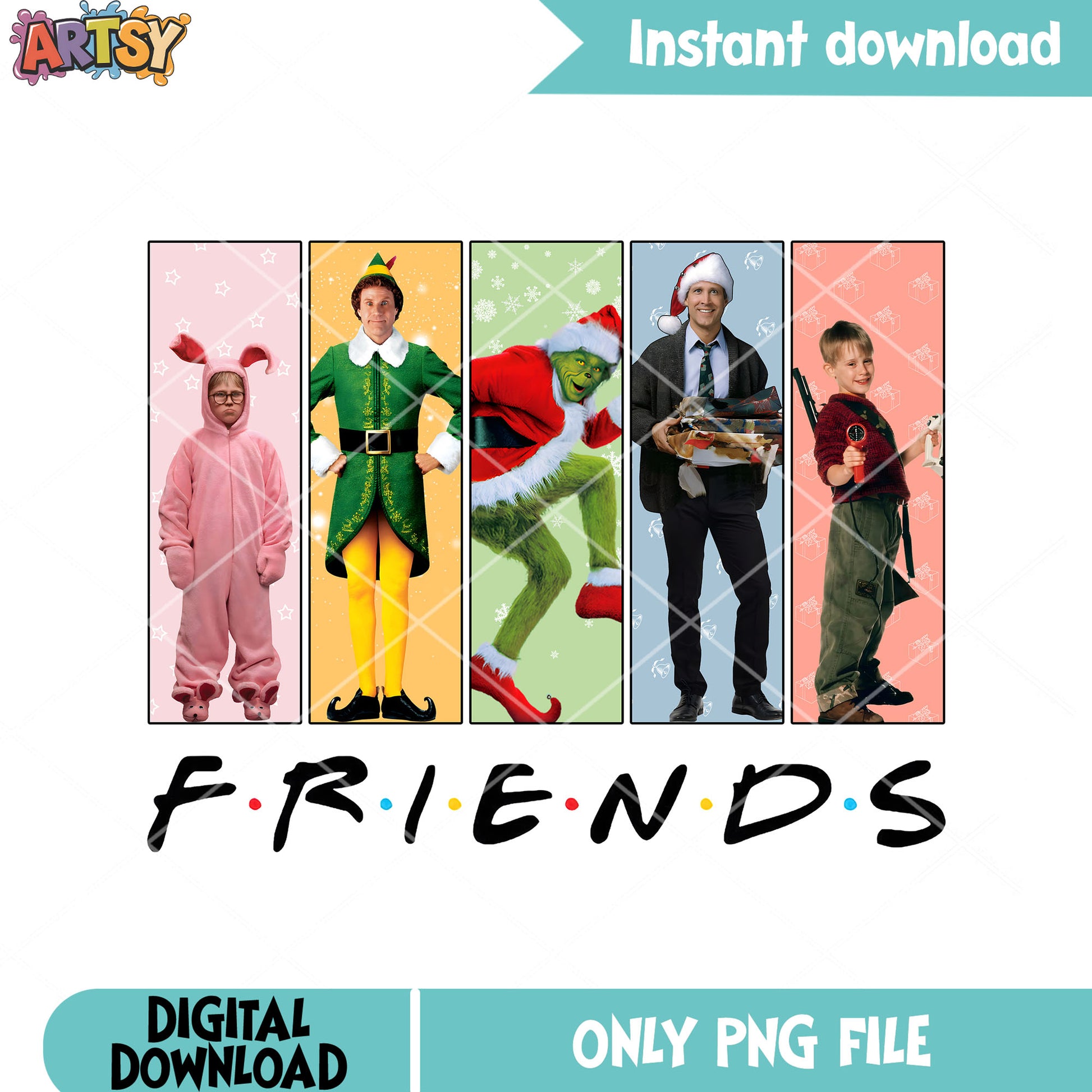 Kevin buddy the elf and grinch png, home alone png, clark griswold png