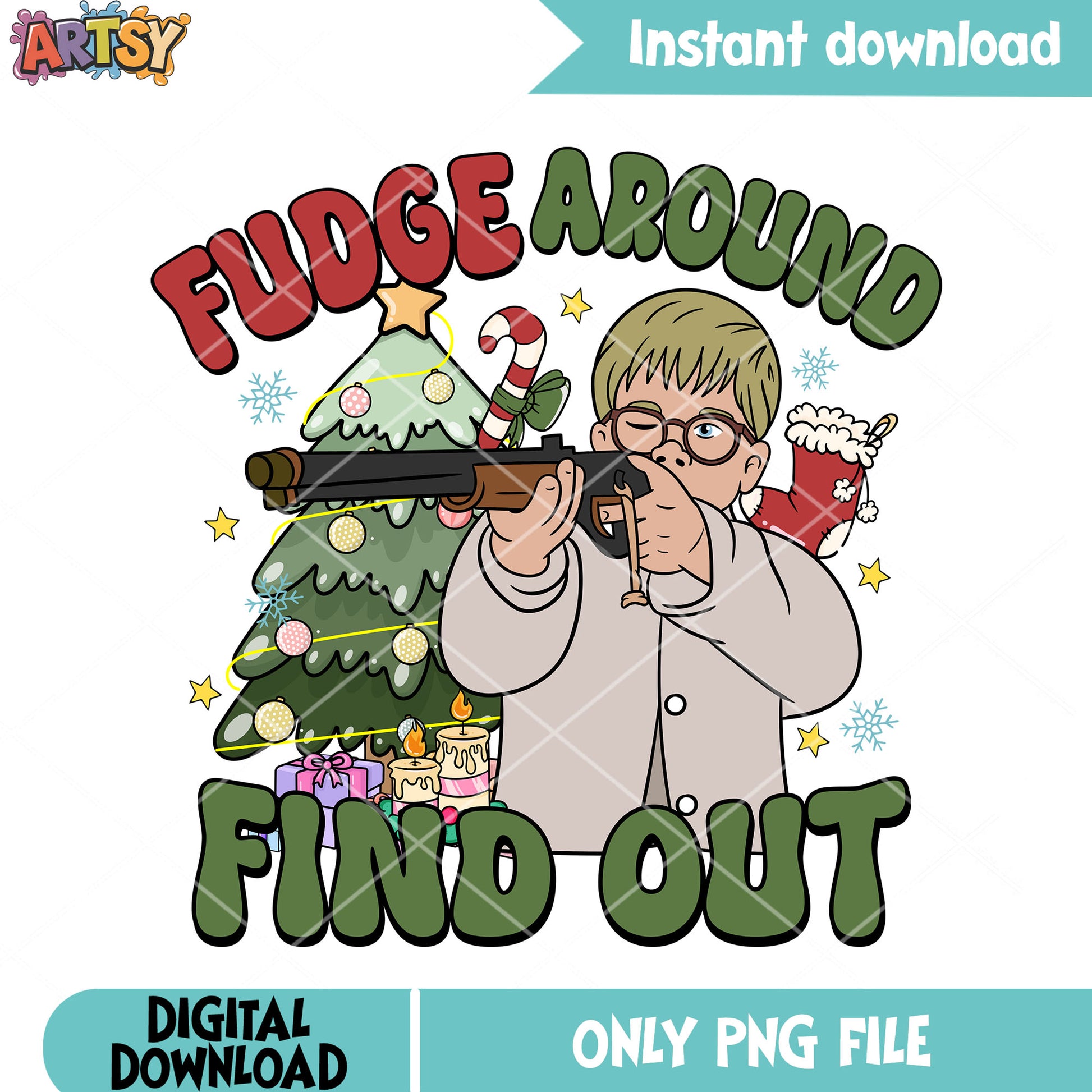 Kevin play christmas gun png, home alone png, christmas sock png