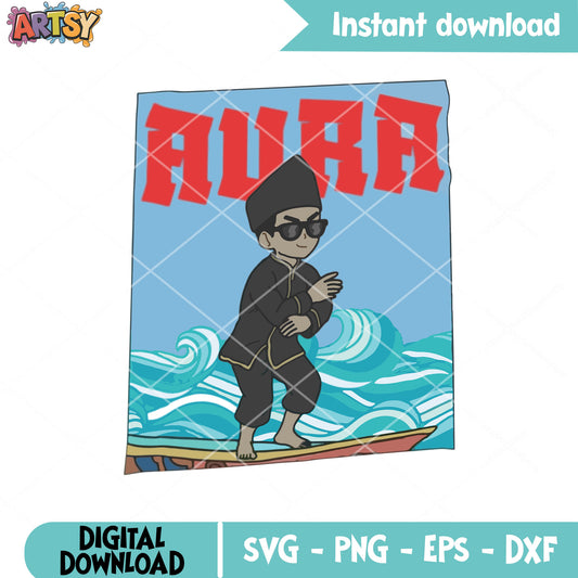 Kids boat aura farming svg, aura farming​ svg, boat racing kid svg