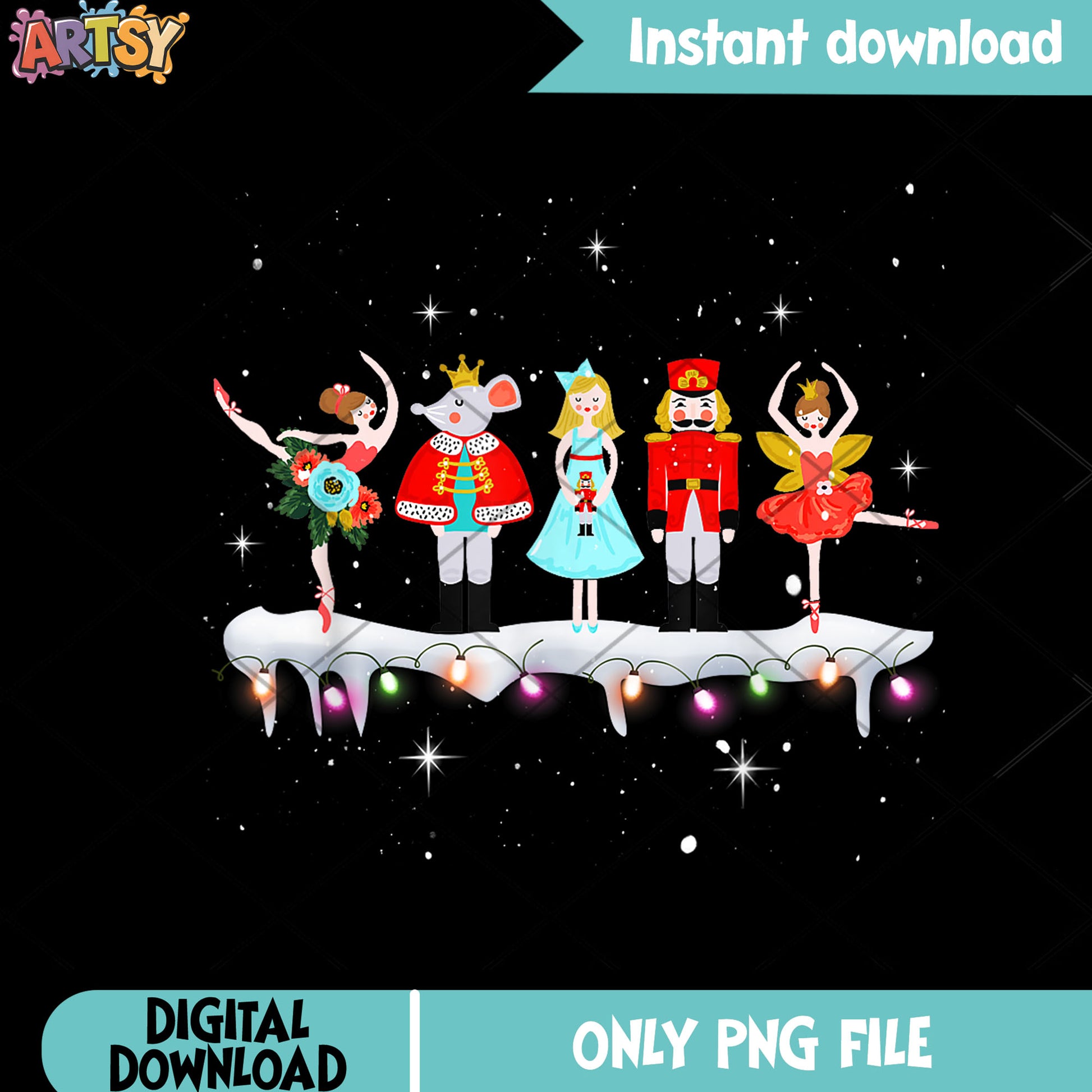 King mouse and nutcracker png, merry christmas png, christmas gifts png