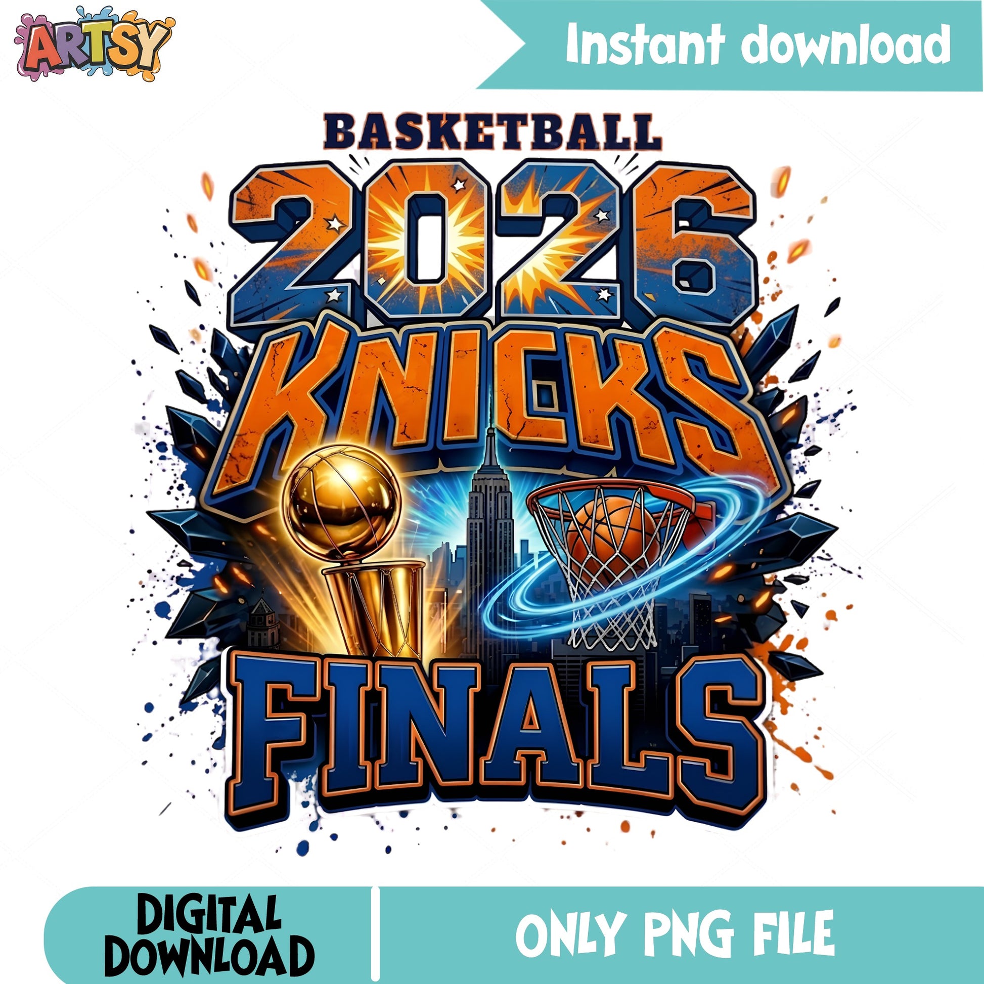 Knicks 2026 Basketball Finals PNG, NBA Champions PNG, New York PNG