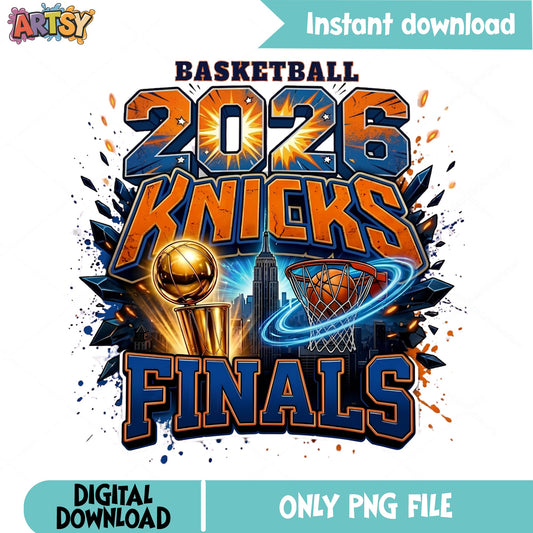 Knicks 2026 Basketball Finals PNG, NBA Champions PNG, New York PNG