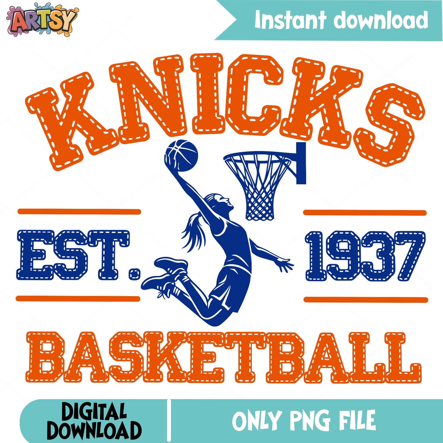 Knicks Basketball PNG, New York Basketball Shirt PNG, NBA PNG