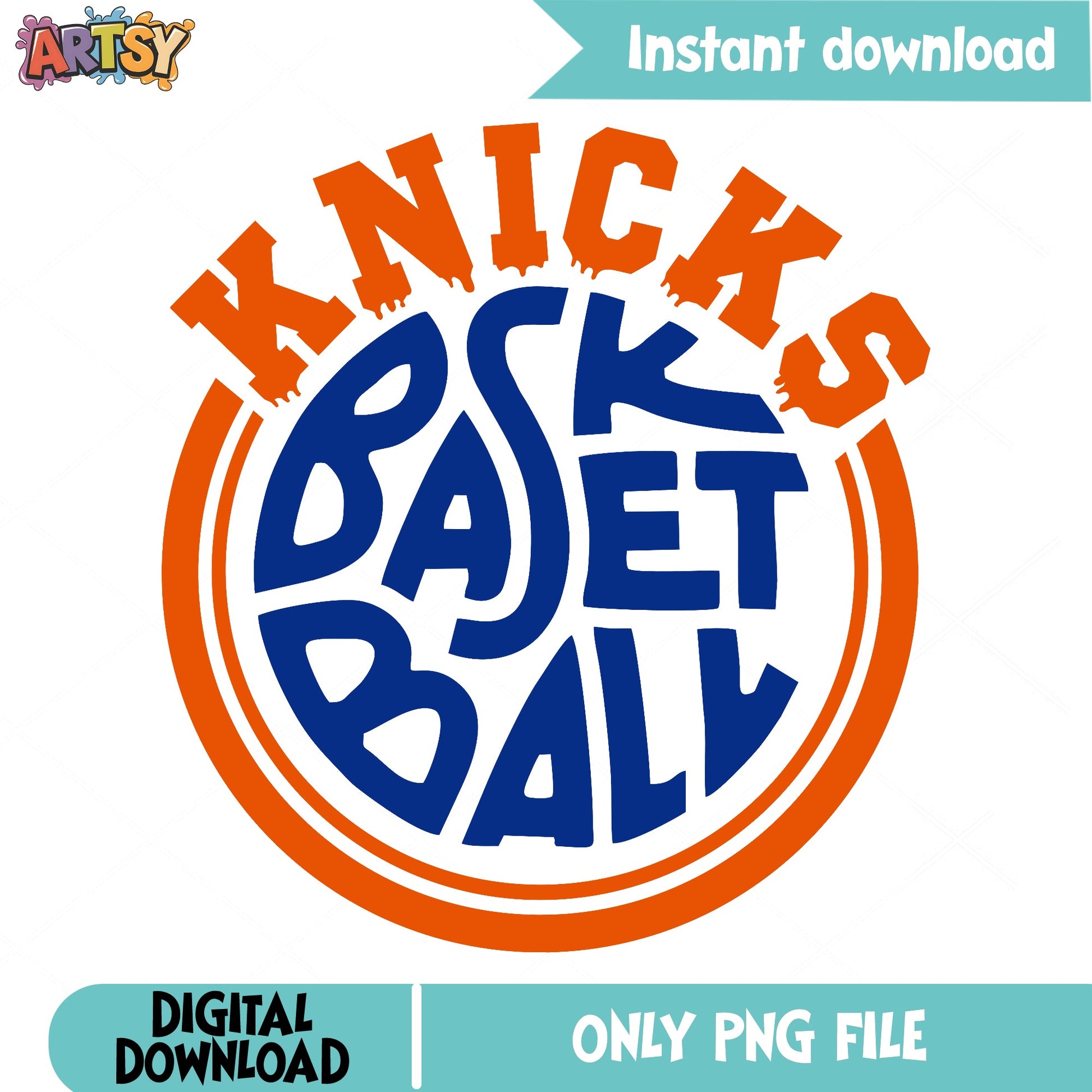 Knicks Basketball PNG, New York Knicks PNG, NBA Basketball PNG
