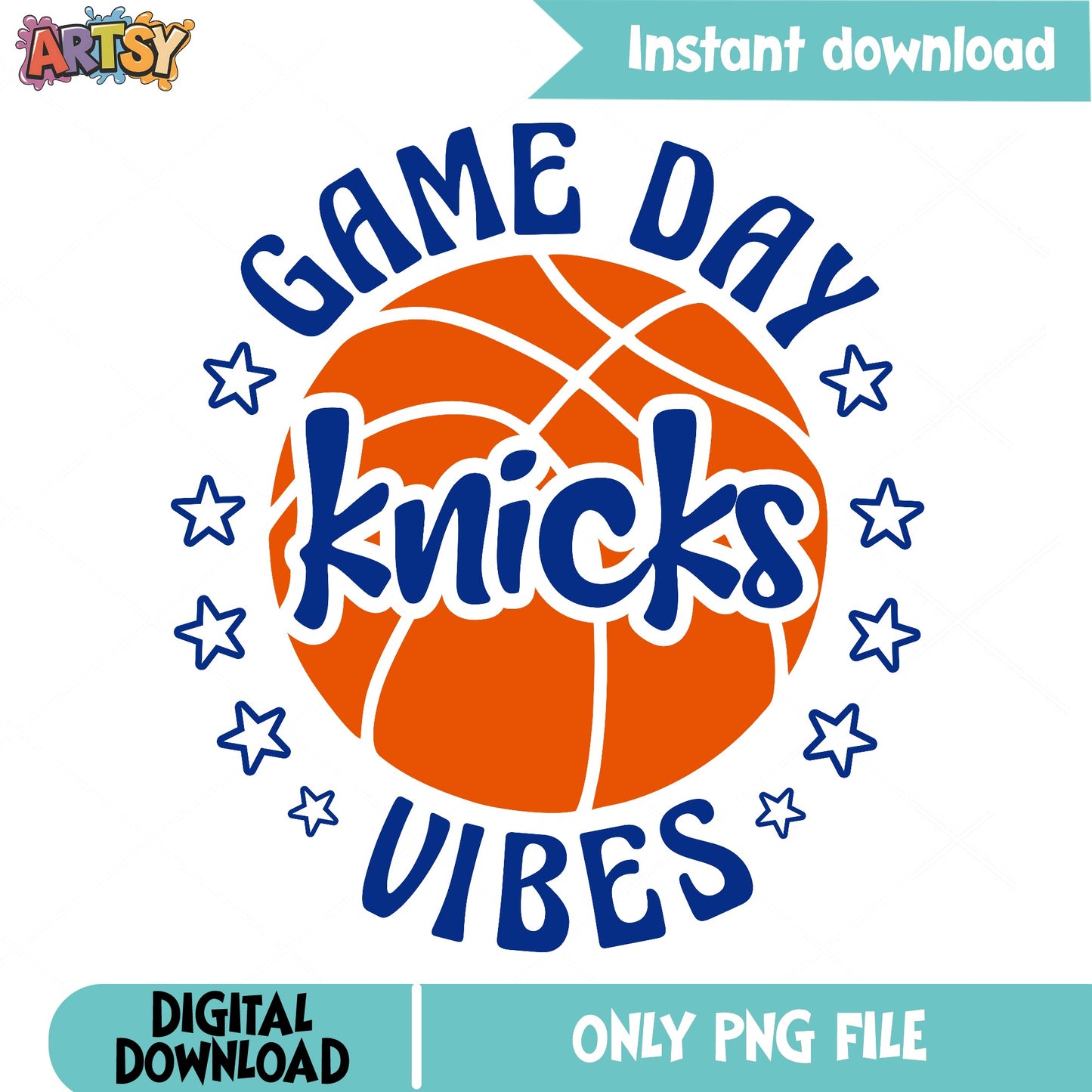 Knicks Game Day Vibes PNG, Basketball Fan Shirt, NBA PNG