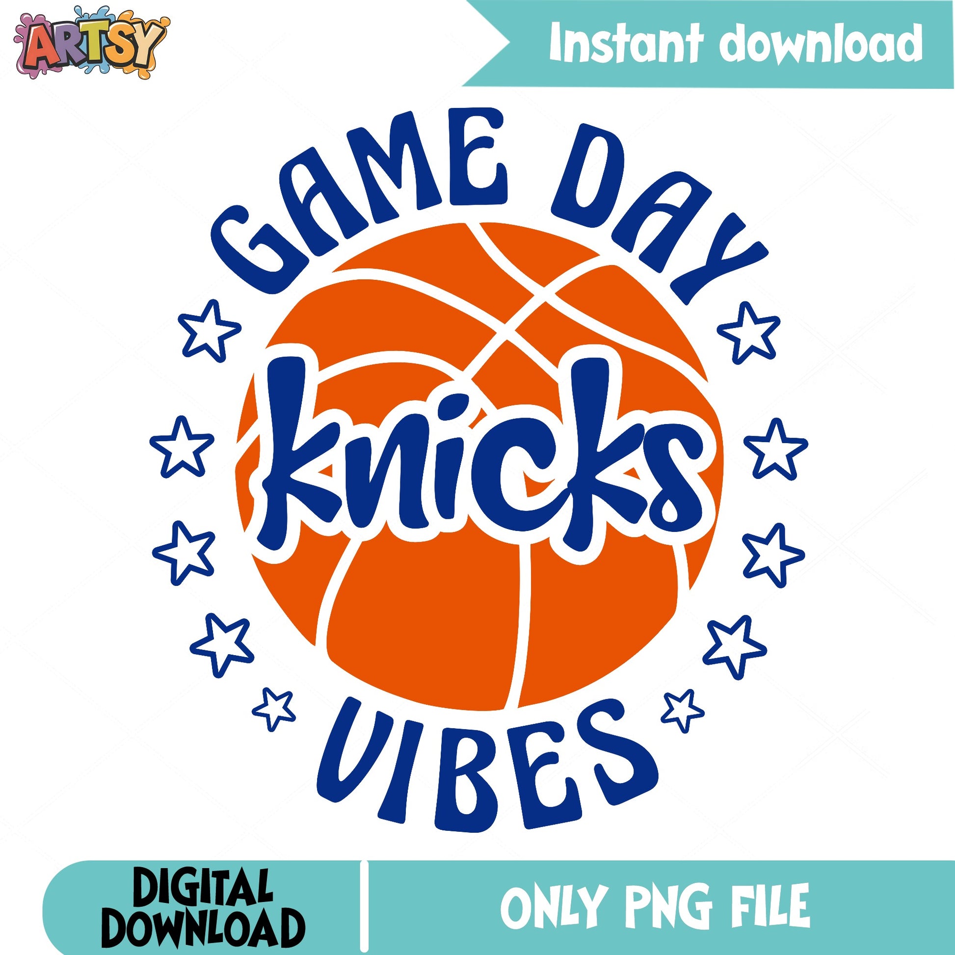 Knicks Game Day Vibes PNG, Basketball Fan Shirt, NBA PNG