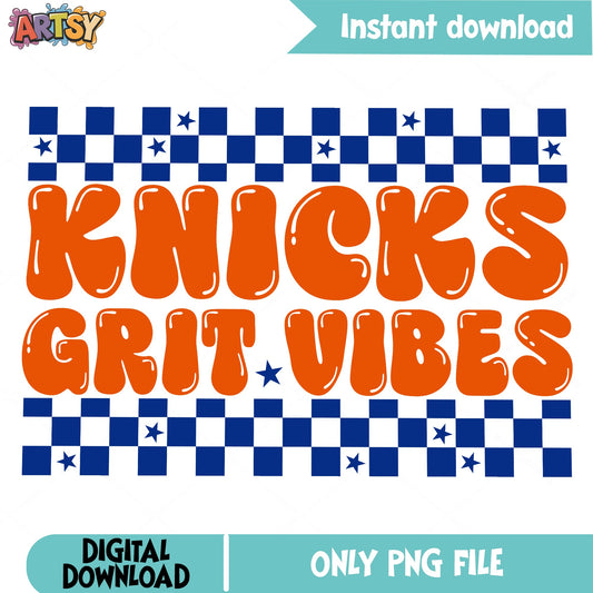 Knicks Grit Vibes PNG, New York Basketball Fan Shirt, NBA PNG