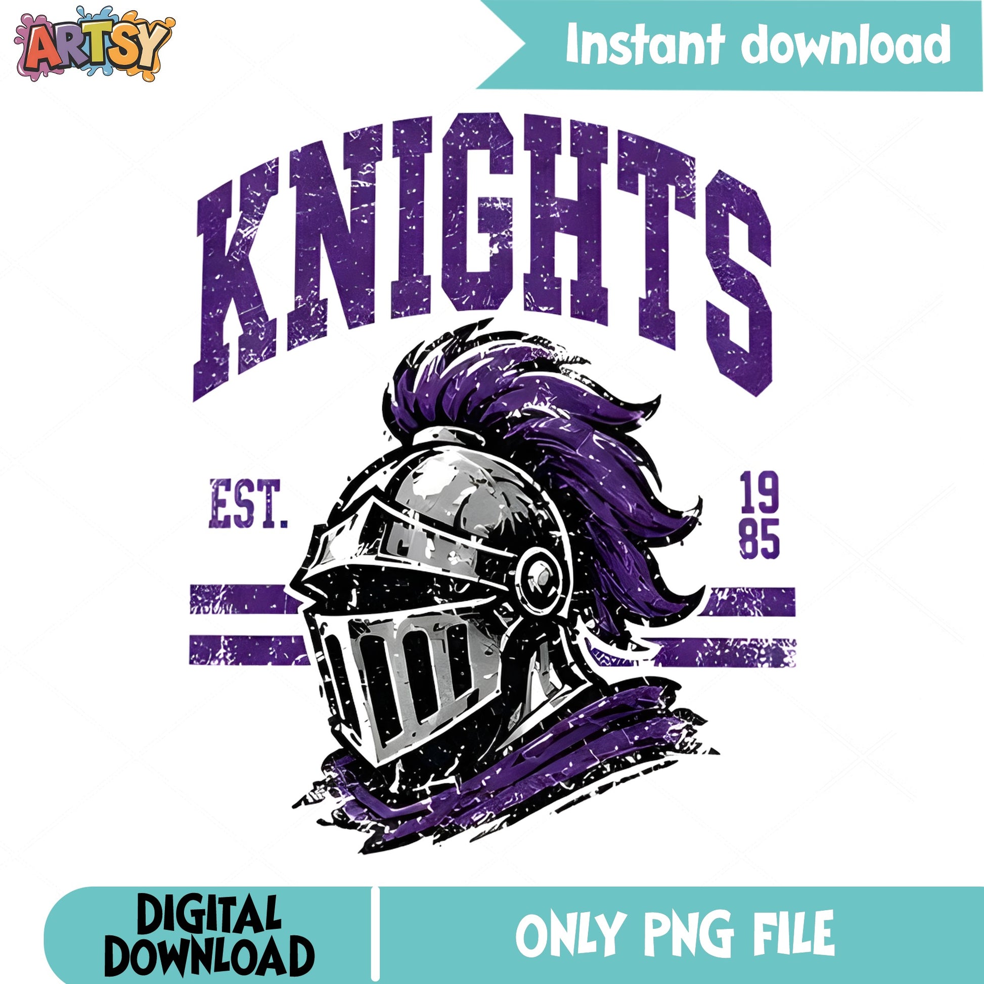 Knights Mascot PNG, School Spirit Shirt Design PNG, Team PNG