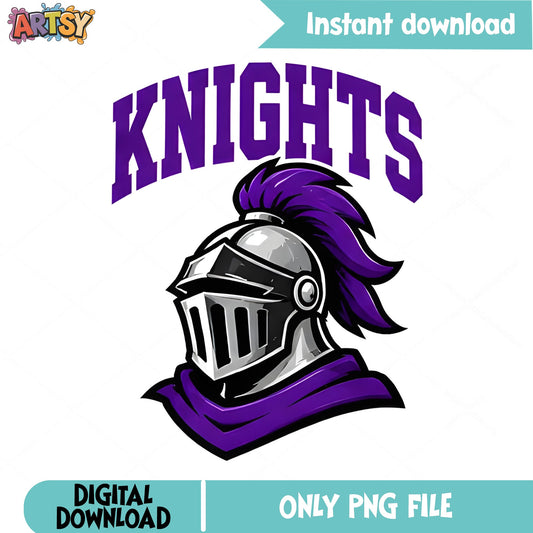 Knights Mascot PNG, School Team Spirit PNG, Knight Helmet PNG