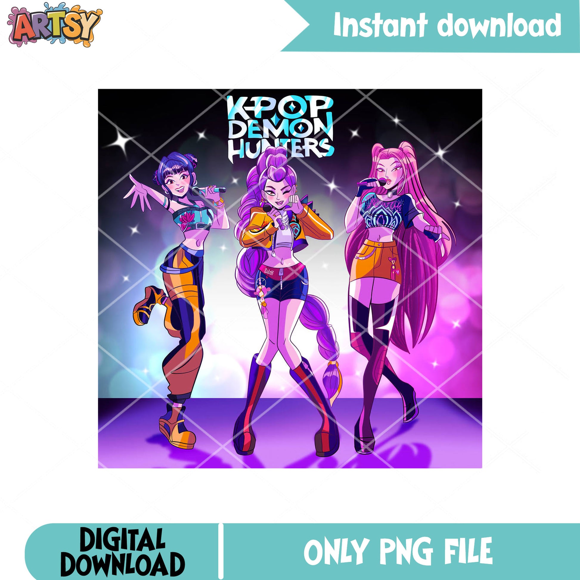 Kpop demon hunters huntrix png, huntrix band png, kpop huntrix png