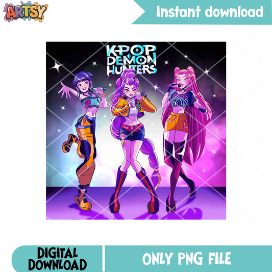 Kpop demon hunters huntrix png, huntrix band png, kpop huntrix png