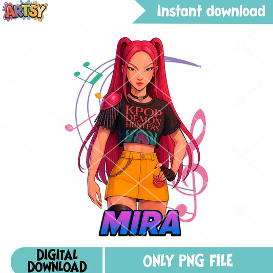 Kpop demon mira huntrix png, huntrix mira png, kpop demon hunters png