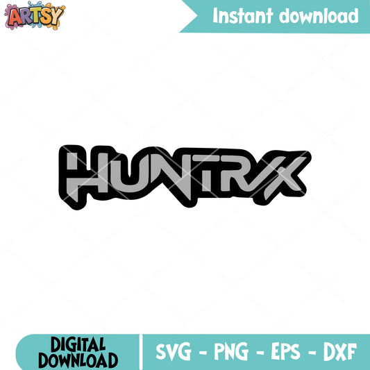 Kpop huntrix gray svg, kpop netflix svg, kpop huntrix svg