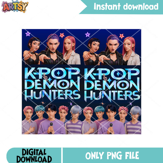 Kpop movie live action png, kpop demon hunters png, huntrix movie png