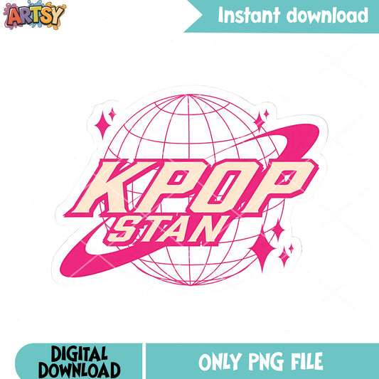 Kpop stan singer png, poster kpop stan png, pink poster png
