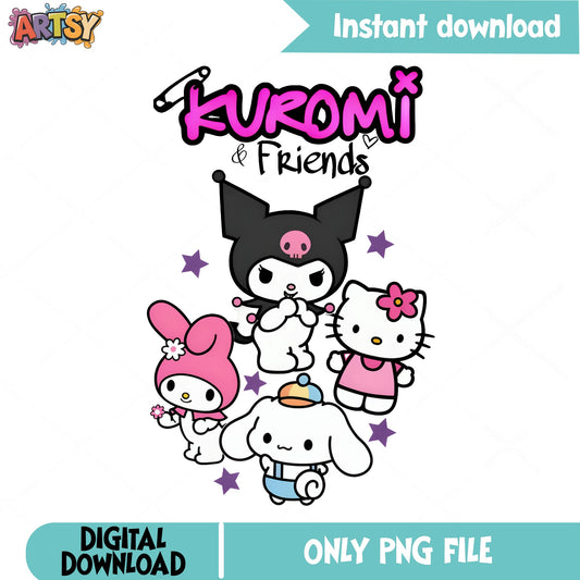 Kuromi And Friends PNG, Sanrio Characters PNG, Hello Kitty PNG