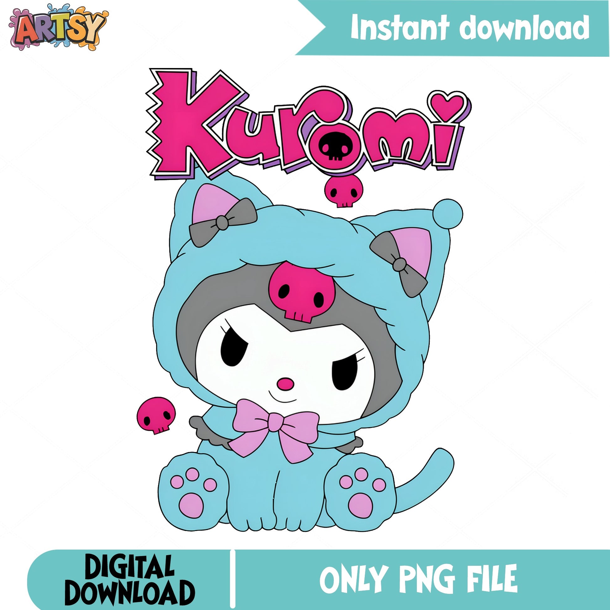 Kuromi Cat Costume Sanrio PNG, Kuromi PNG, Sanrio PNG