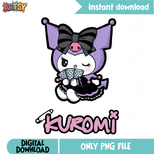 Kuromi Sanrio PNG, Kuromi Clipart, Sanrio Character PNG