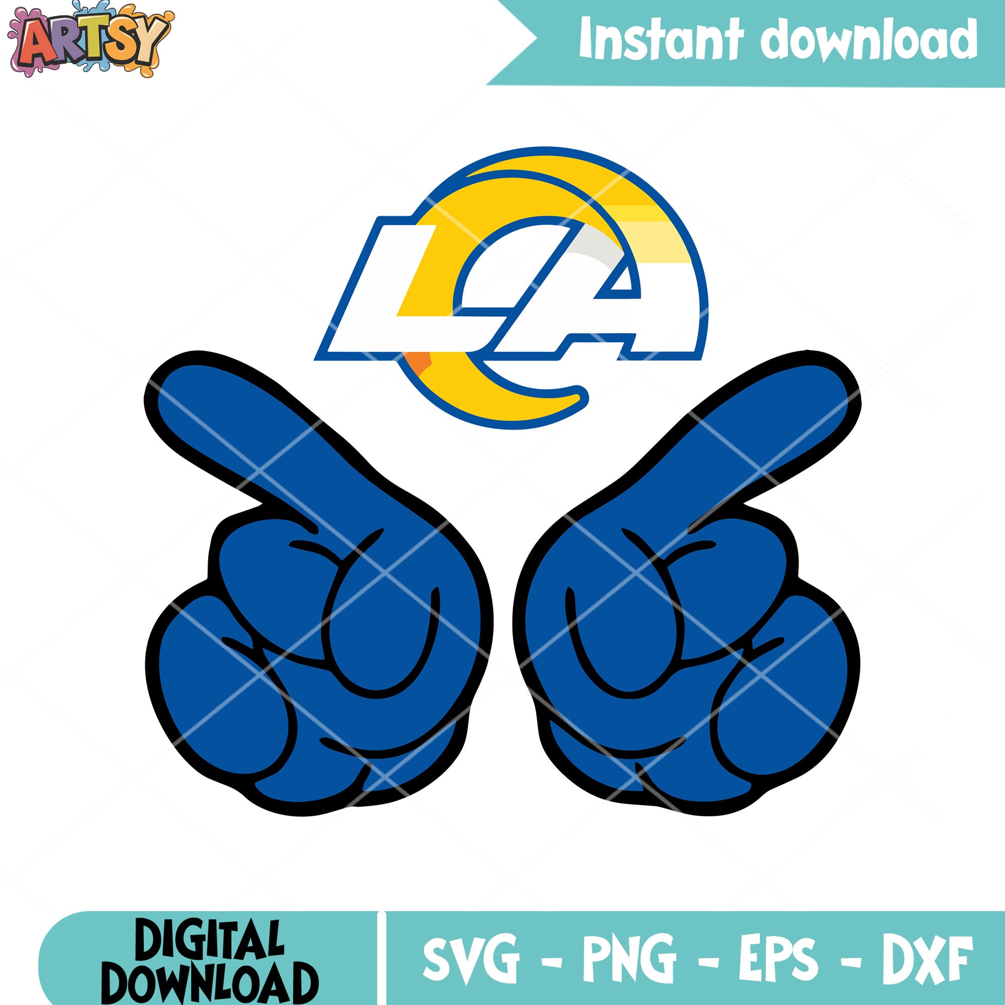 Go Rams Pointing Finger LA finger foam nfl svg, nfl cheeleader svg, los angeles rams svg – Artsysvg