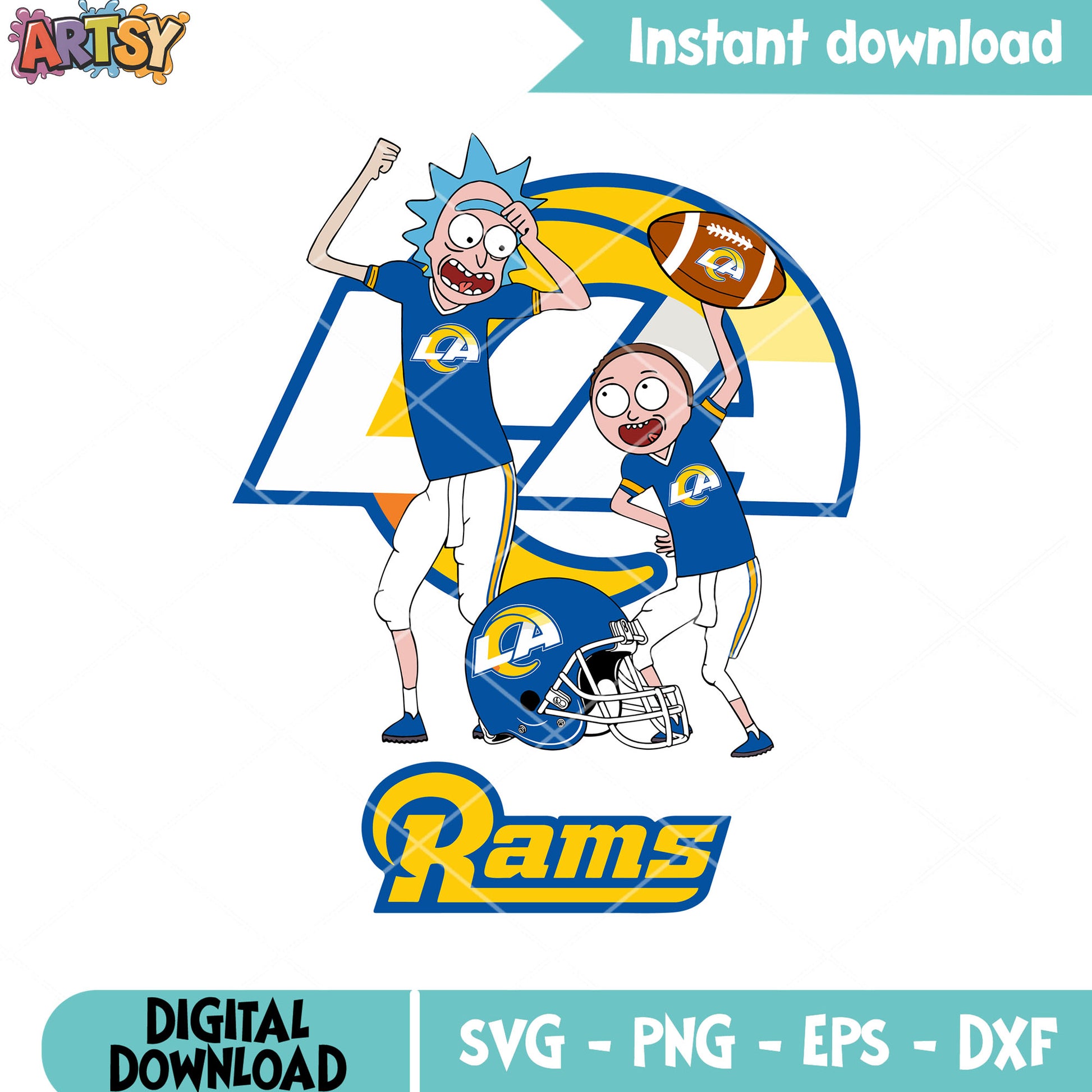 LA rams helmets svg, Los angeles rams svg, Rick and morty svg