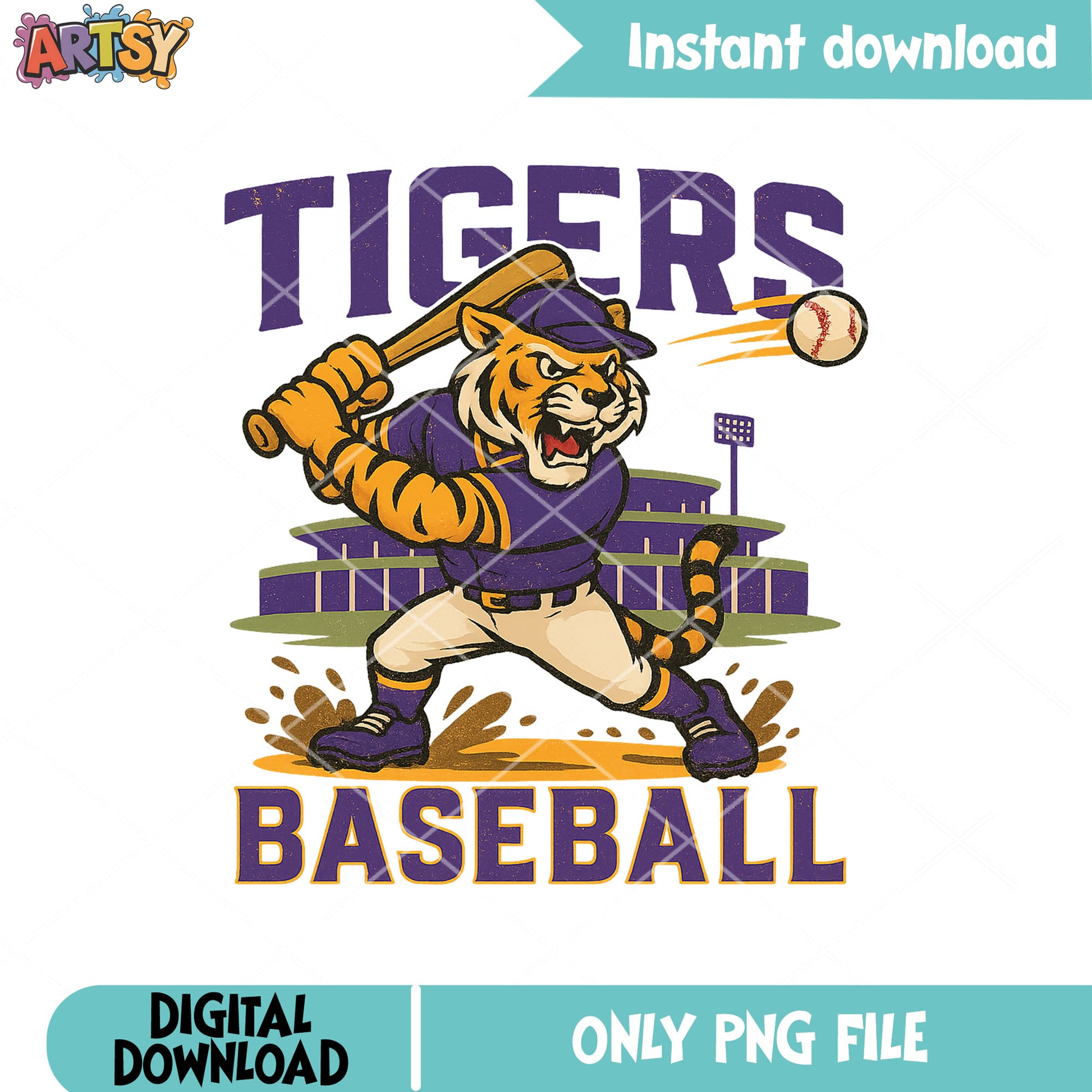 LSU Tigers baseball png, lsu tiger png, ncaa lsu tiger png