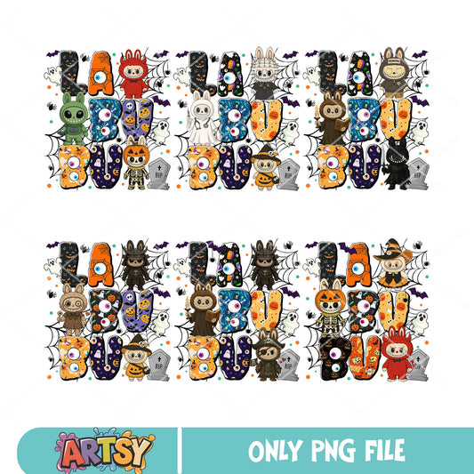 Labubu halloween rip png bundle, labubu halloween png, labubu costume png