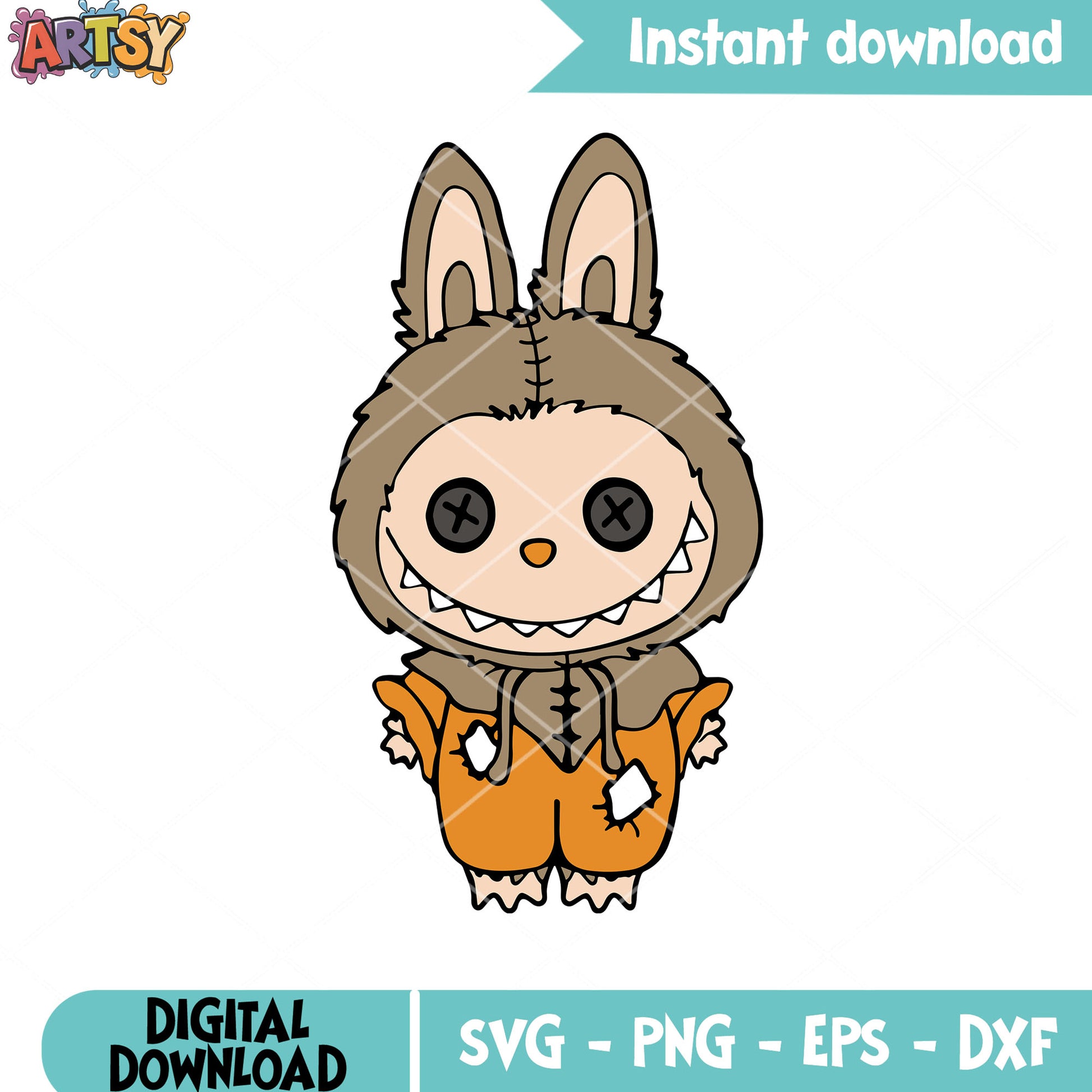 Labubu horror dolls svg, labubu horror​ svg, halloween labubu svg