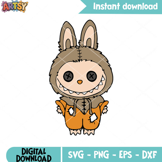 Labubu horror dolls svg, labubu horror​ svg, halloween labubu svg