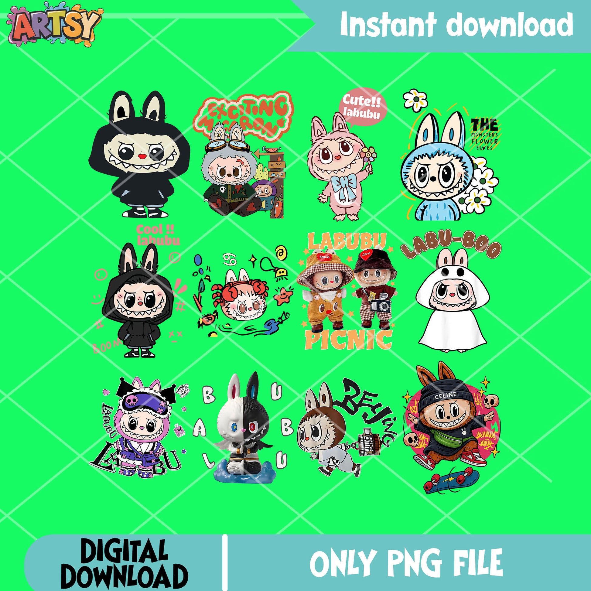 Labubu picnic png bundle, labubu near me png, labubu dolls png