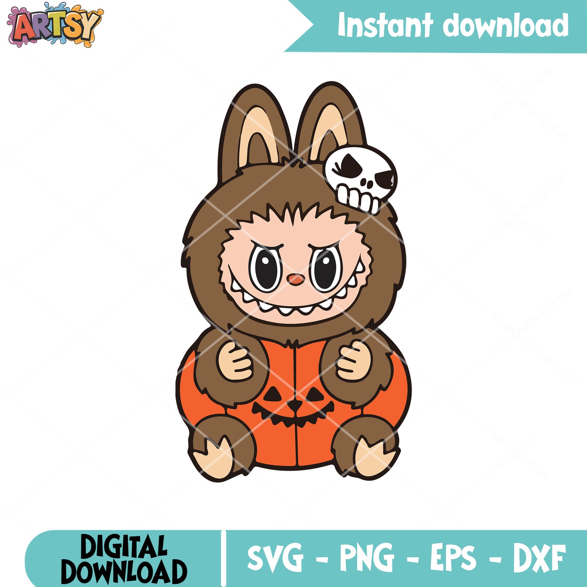 Labubu pumpkin costume  svg, labubu halloween costume​ svg