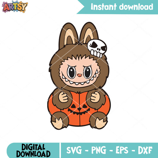 Labubu pumpkin costume  svg, labubu halloween costume​ svg