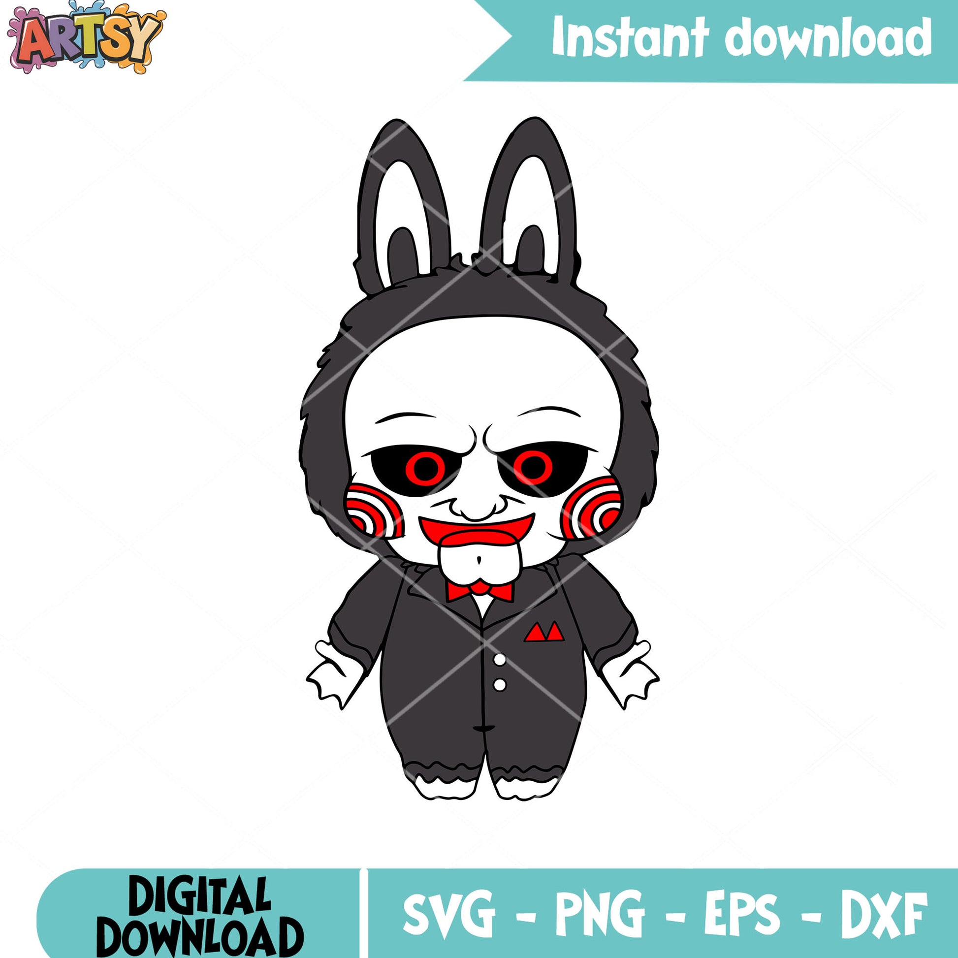 Labubu the puppet svg, horror labubu svg, the puppet​ svg