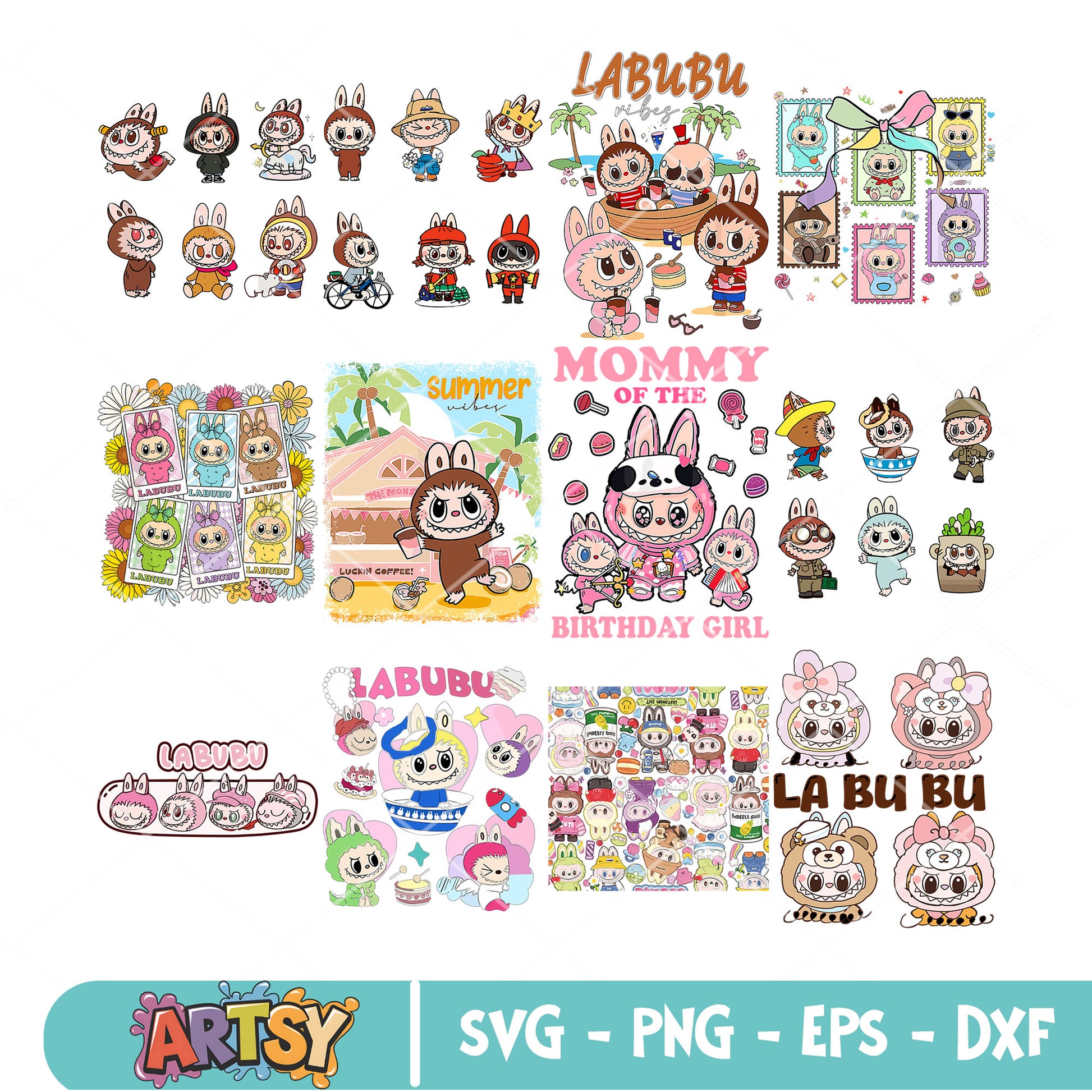 Labubu vibes svg bundle, labubu near me svg, popmart labubu svg