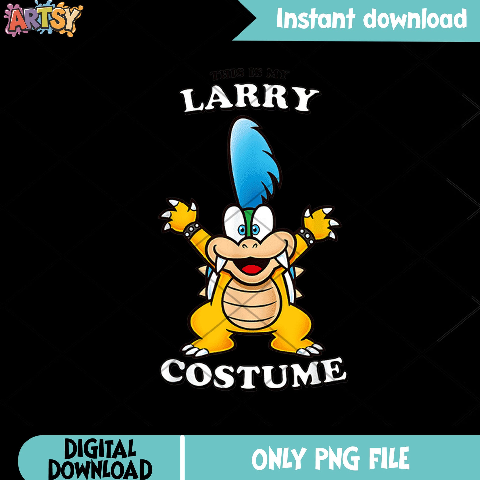 Larry funny costume png, super mario game png, nintendo switch game png