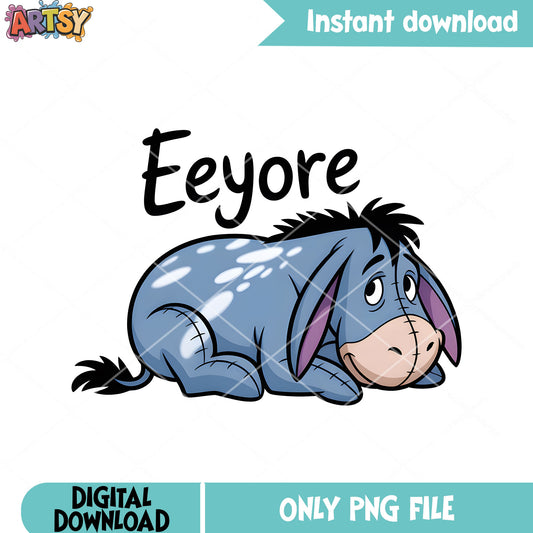 Lazy eeyore poster png, disney eeyore png, winnie the pooh eeyore png