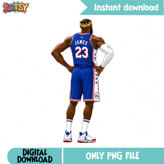 LeBron James King 23 PNG, Basketball Player PNG, NBA PNG
