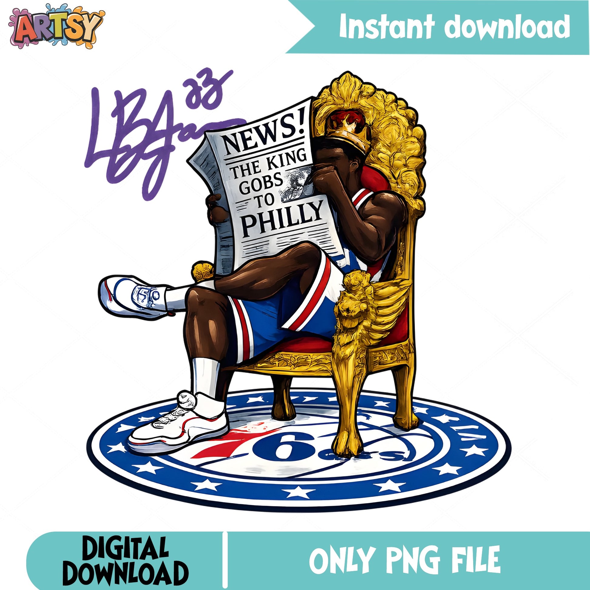 LeBron James King Goes To Philly PNG, 76ers NBA PNG, Basketball PNG