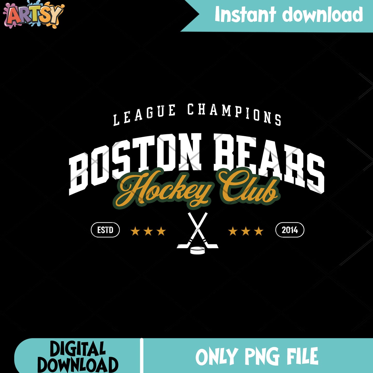 Leaugue champion boston bears png, hockey team png, heated rivalry png