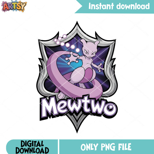 Legendary mewtwo psychic png, legendary pokemon png, pokemon stickers png