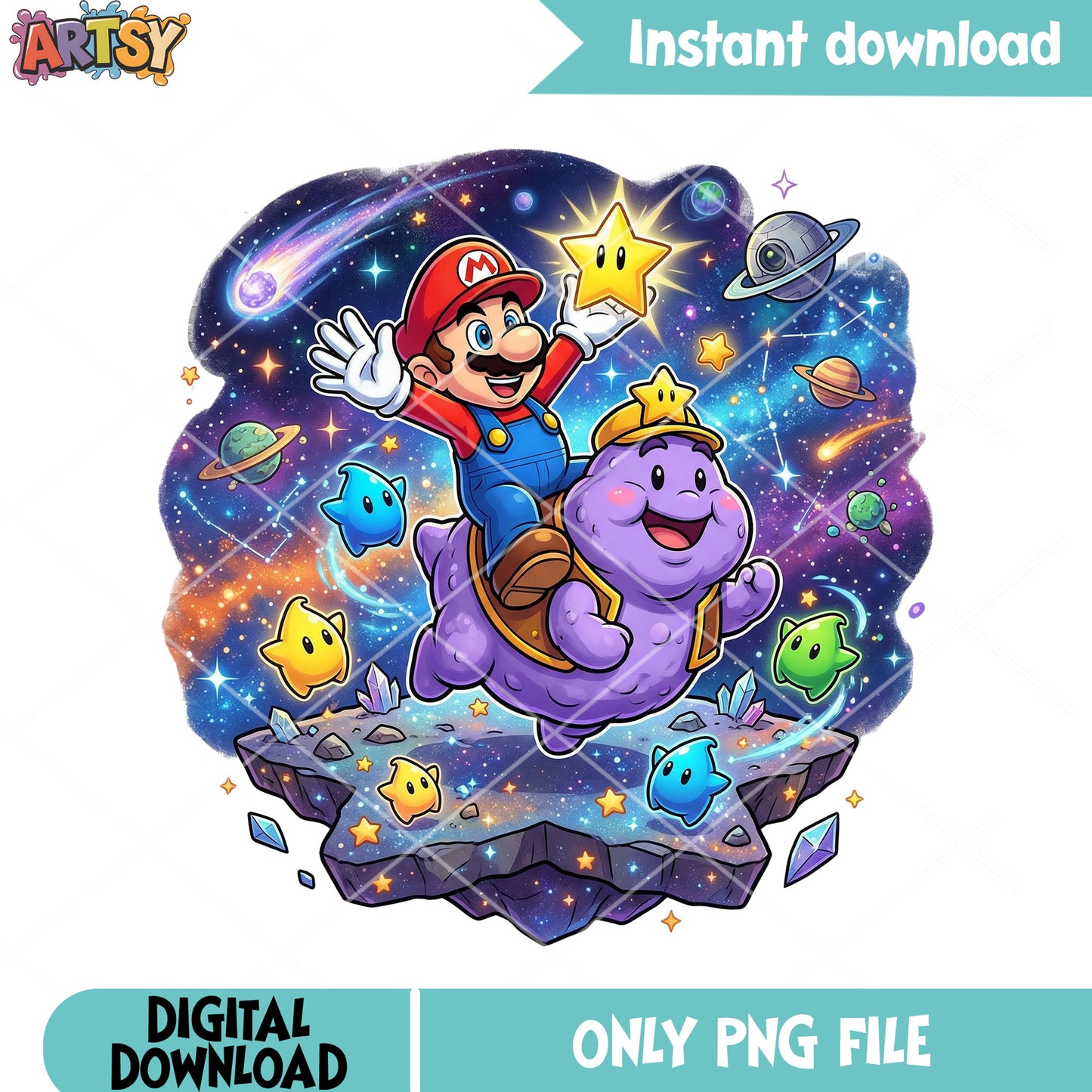 Let go to galaxy vibes png, mario galaxy png, nintendo switch png