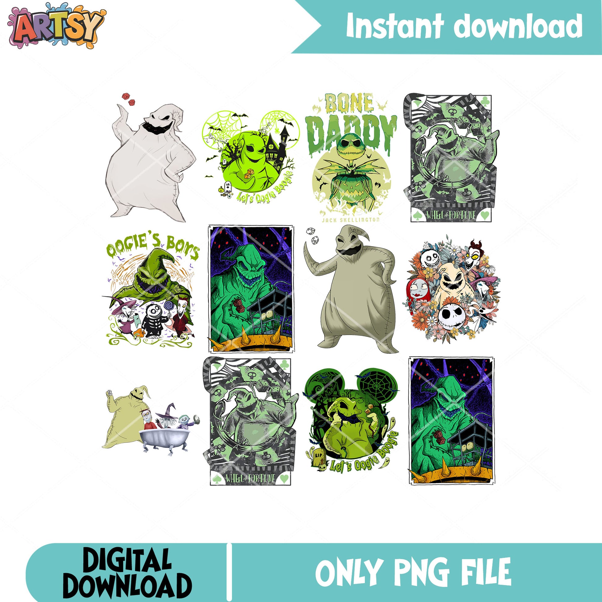 Lets oogie boogie png bundle, oogie boogie png, oogie bash png